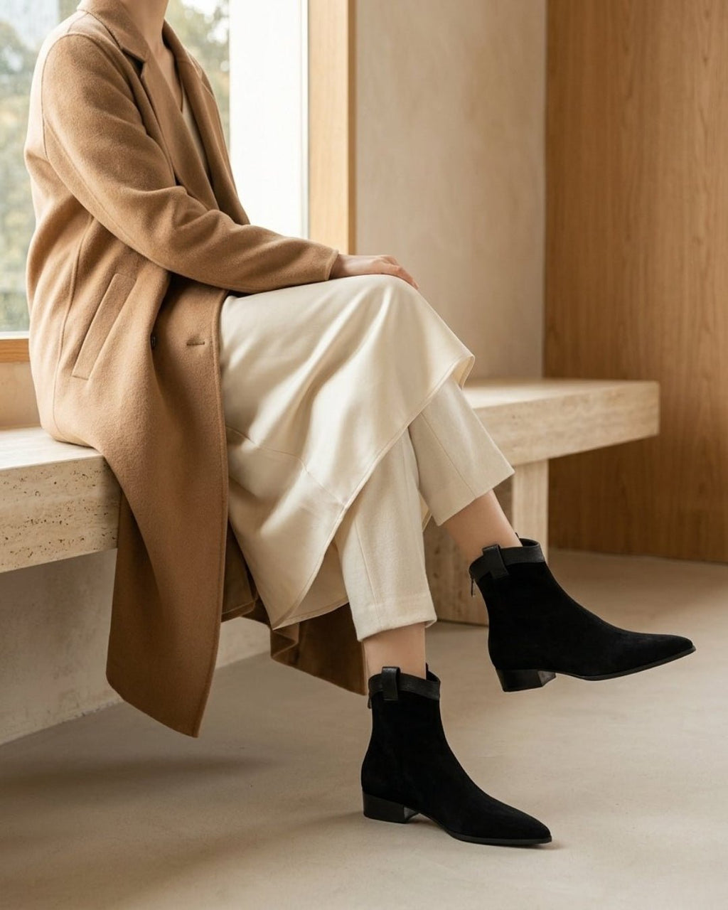 The Valonne | Pointed Suede Boot - SORENNA