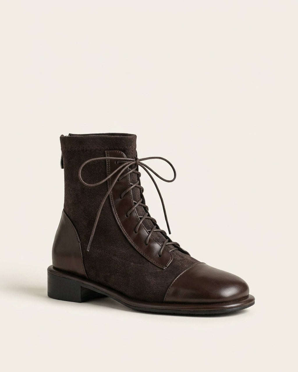 The Verona | Suede Lace-Up Boot - SORENNA