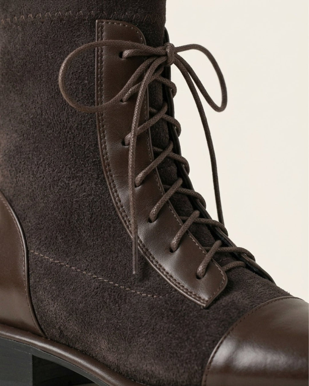 The Verona | Suede Lace-Up Boot - SORENNA