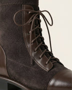 The Verona | Suede Lace-Up Boot - SORENNA