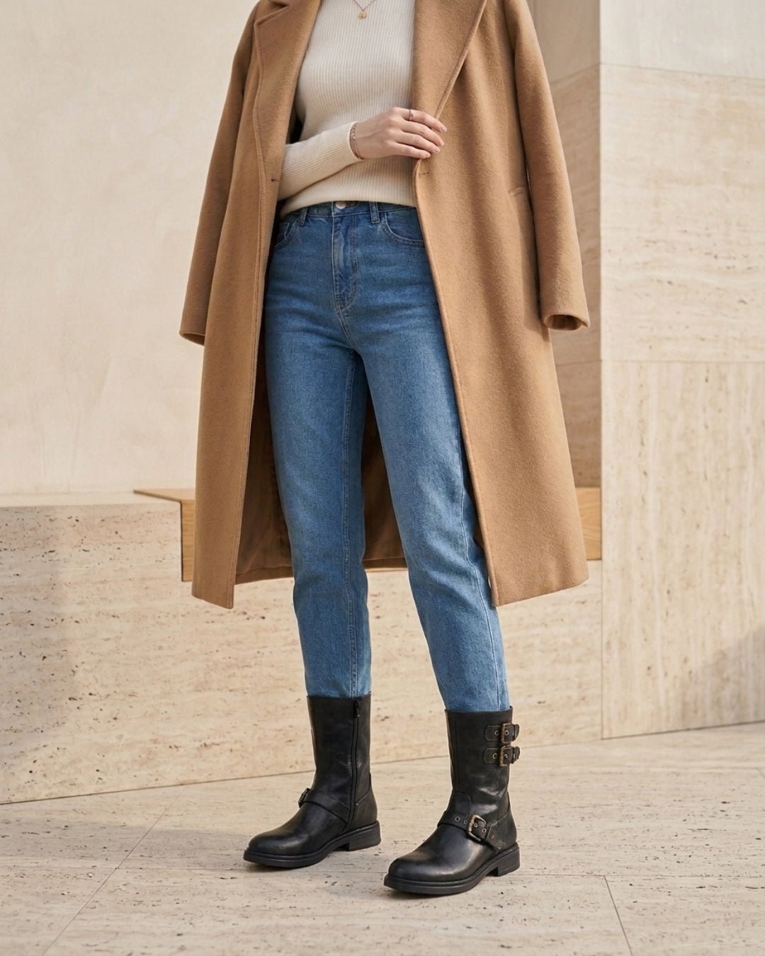 The Vittoria | Buckled Leather Boot - SORENNA
