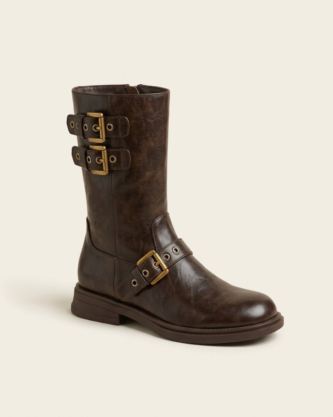 The Vittoria | Buckled Leather Boot - SORENNA