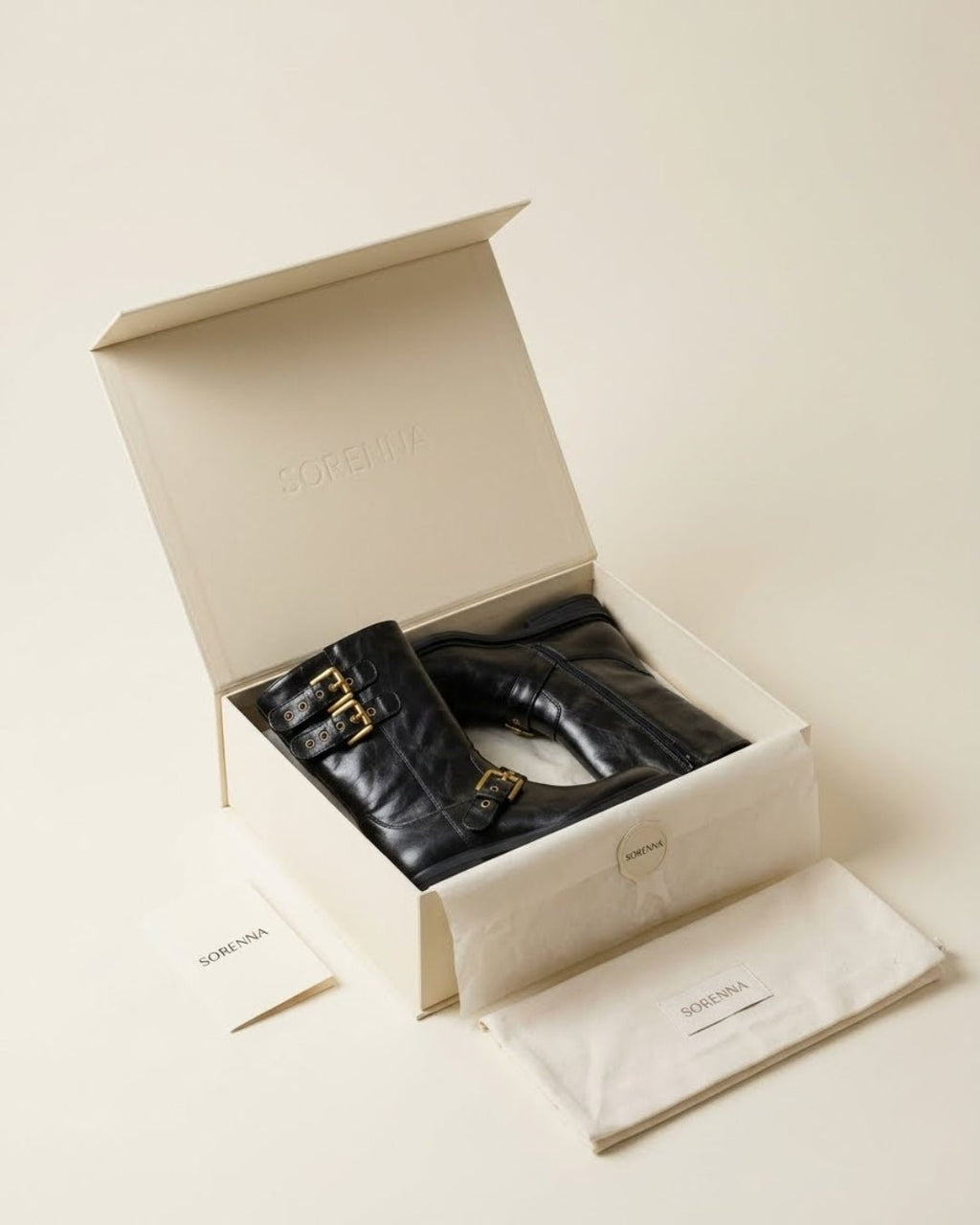 The Vittoria | Buckled Leather Boot - SORENNA